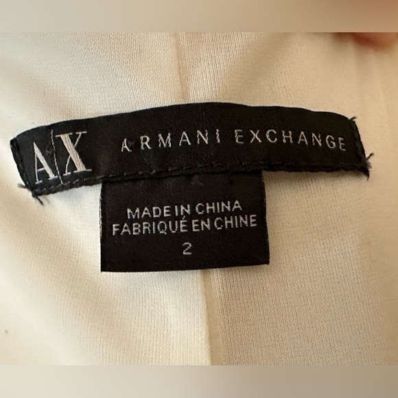 Armani Exchange Off White Pleated Sleeveless Dress Size 2 - Picture 7 of 10